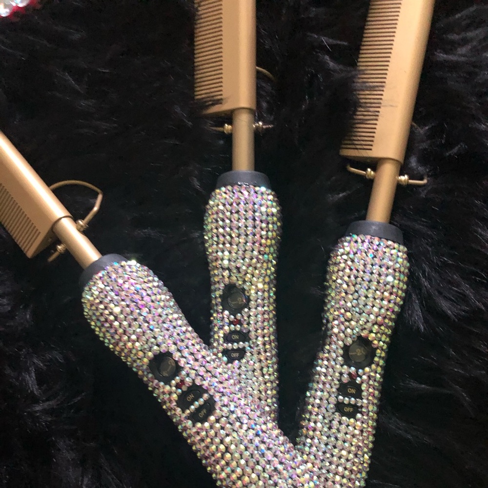 Rhinestone hot combs.
